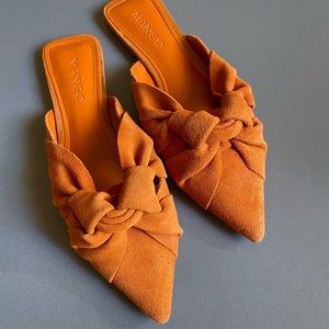 Leather flats by Mango.